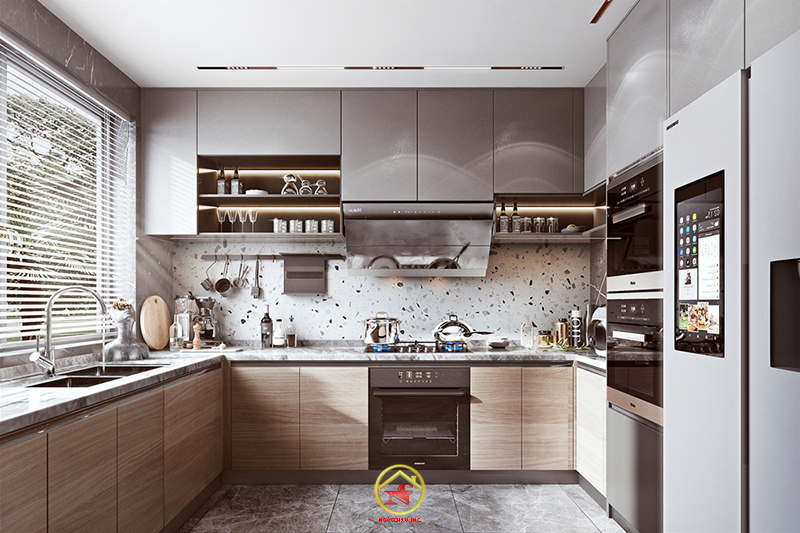 TỦ BẾP MDF AN CƯỜNG 46